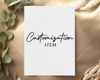 Add-on Item | Customization | Personalized | Instant Download | Printable | Corjl