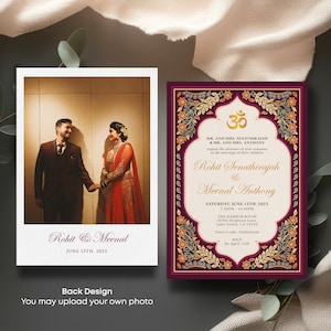 Editable Indian Wedding Invitations Bundle Hindu Wedding Invite Traditional and Mehndi Card Printable Instant Download Corjl IWMB image 4