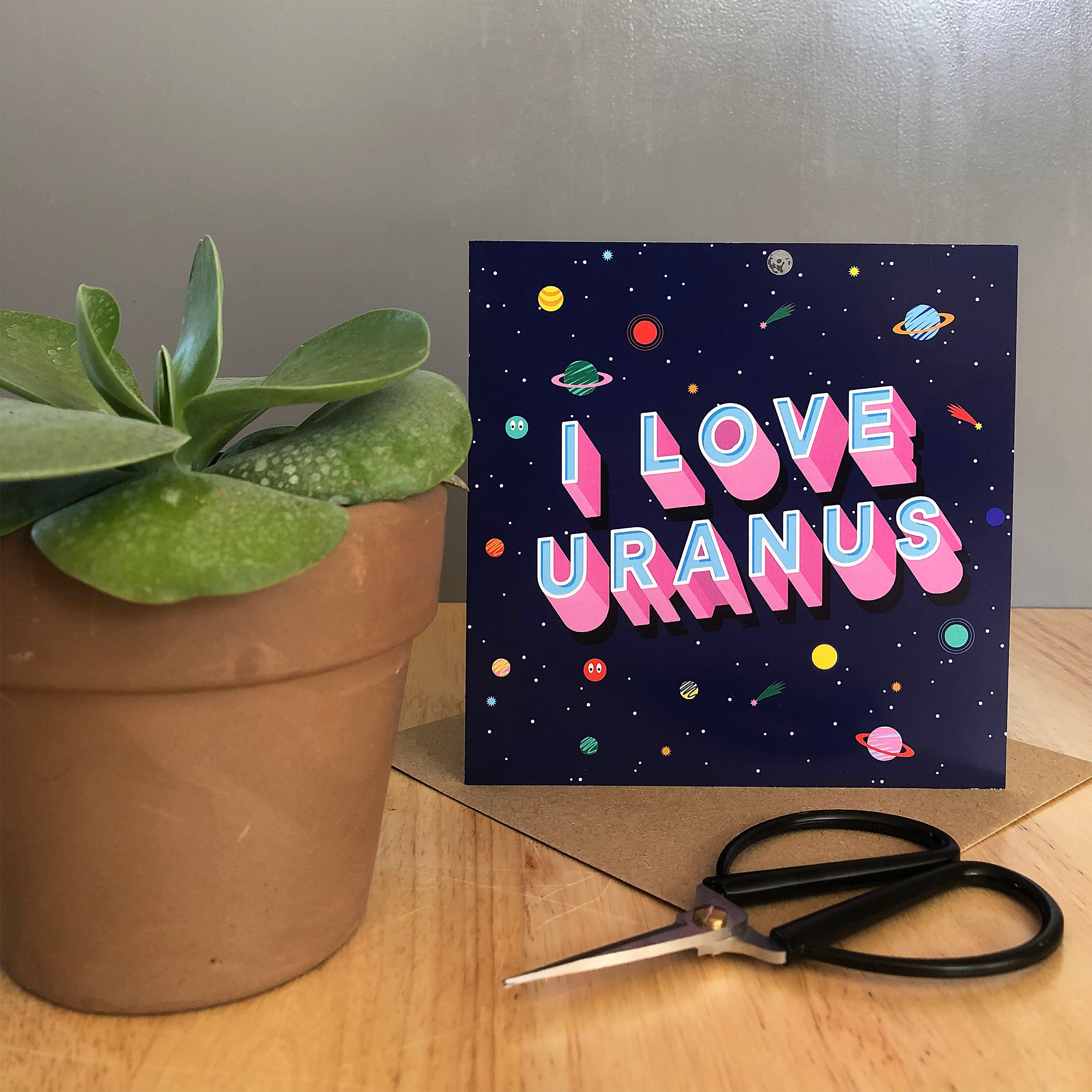 I Love Uranus Card Birthday Valentines Day Etsy