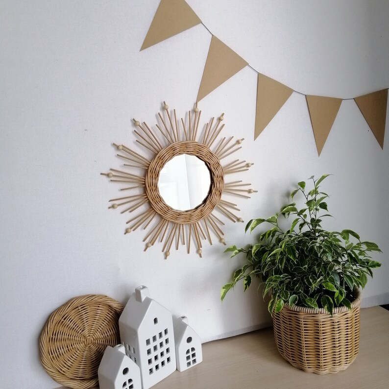 Sunburst Mirror for Decor Sunshine Nursery Boho Nursery Decor Etsy