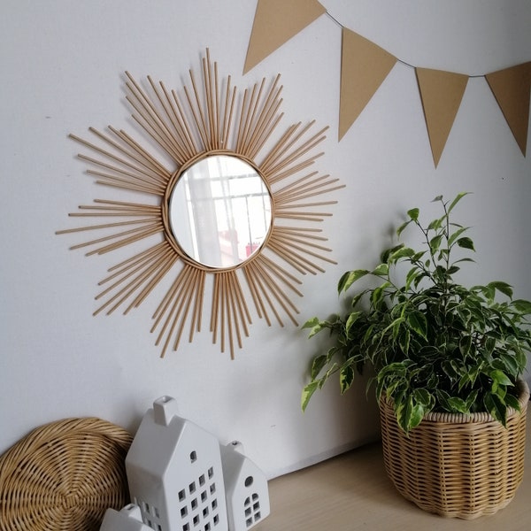 Wicker Mirror Etsy