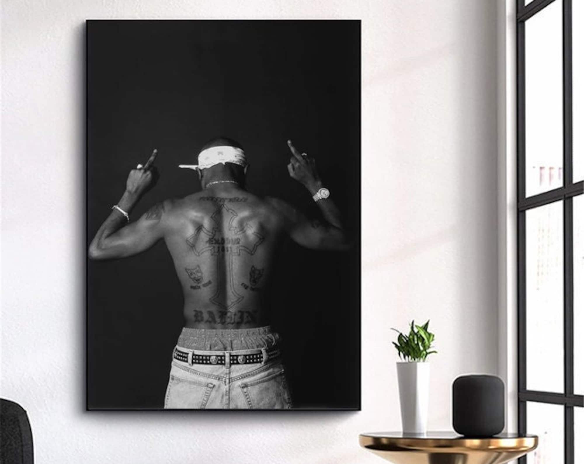 Tupac Back Music Canvas Poster