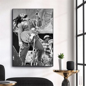 Bob Marley Music Singer Canvas Poster Wall Art Decor Home Decor Frameless