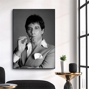 Scarface Tony Montana Poster, Vintage Scarface Canvas Movie Poster Wall Art Decor Home Decor Frameless