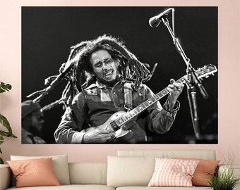 Bob Marley, musik sångare canvasposter väggkonst heminredning ramlös