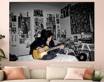 Joan Jett, Music Singer Canvas Poster Wall Art Decor Home Decor Frameless