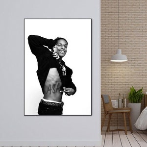 Asap Rocky Poster Music Canvas Poster Wall Art Decor Home Decor Frameless