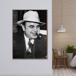 Al Capone, canvas poster muurkunst decor woondecoratie frameloos