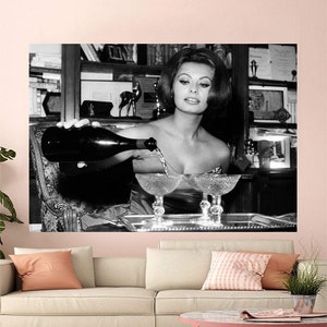 Sophia Loren, Music Singer Canvas Poster Wall Art Decor Home Decor Frameless