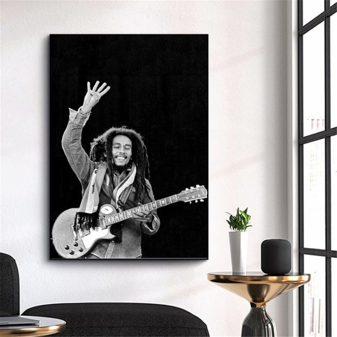 Tableau Décoratif Bob Marley Sur Toile - Art Mural Moderne - Idée Cadeau