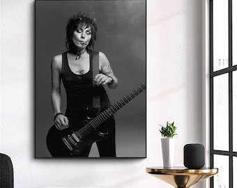 Joan Jett  Poster Music Canvas Poster Wall Art Decor Home Decor Frameless