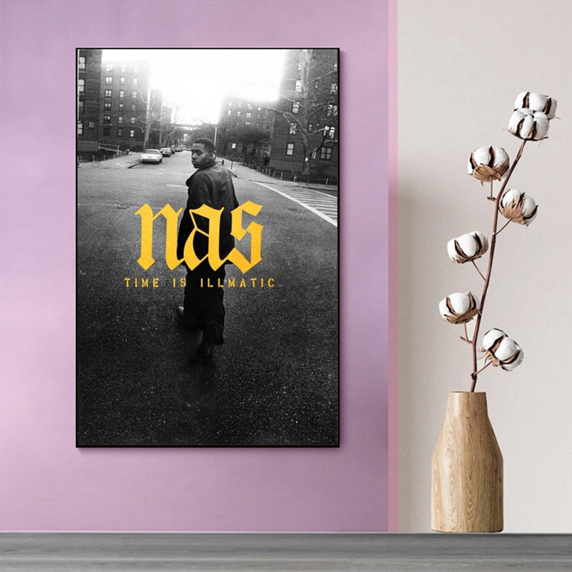 Nas Time Is Illmatic, Nas Music Singer Canvas Poster Wall Art Decor Home Decor