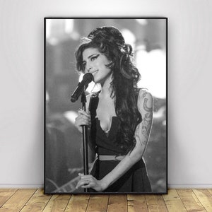 Amy Winehouse, Music Singer Canvas Poster Wall Art Decor Home Decor Frameless
