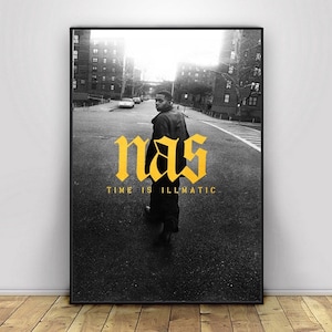 Nas Time Is Illmatic, Nas Music Singer Canvas Poster Wall Art Decor Home Decor Frameless