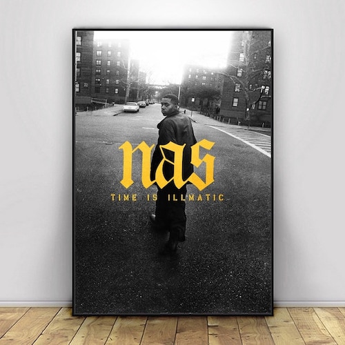 ミュージック NAS TIME IS ILLMATIC Nas Time is Illmatic, Nas Music Singer Canvas Poster Wall Art