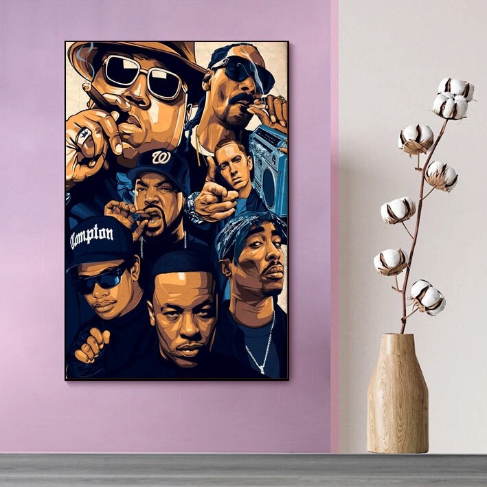 thumbnail image 2 of EB024 Tupac 2Pac Rap Hip Hop Art Poster / Canvas - California Made - Single Piece 2 of 3