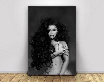 Cardi B Music Singer Canvas Poster Wall Art Decor Home Decor Frameless