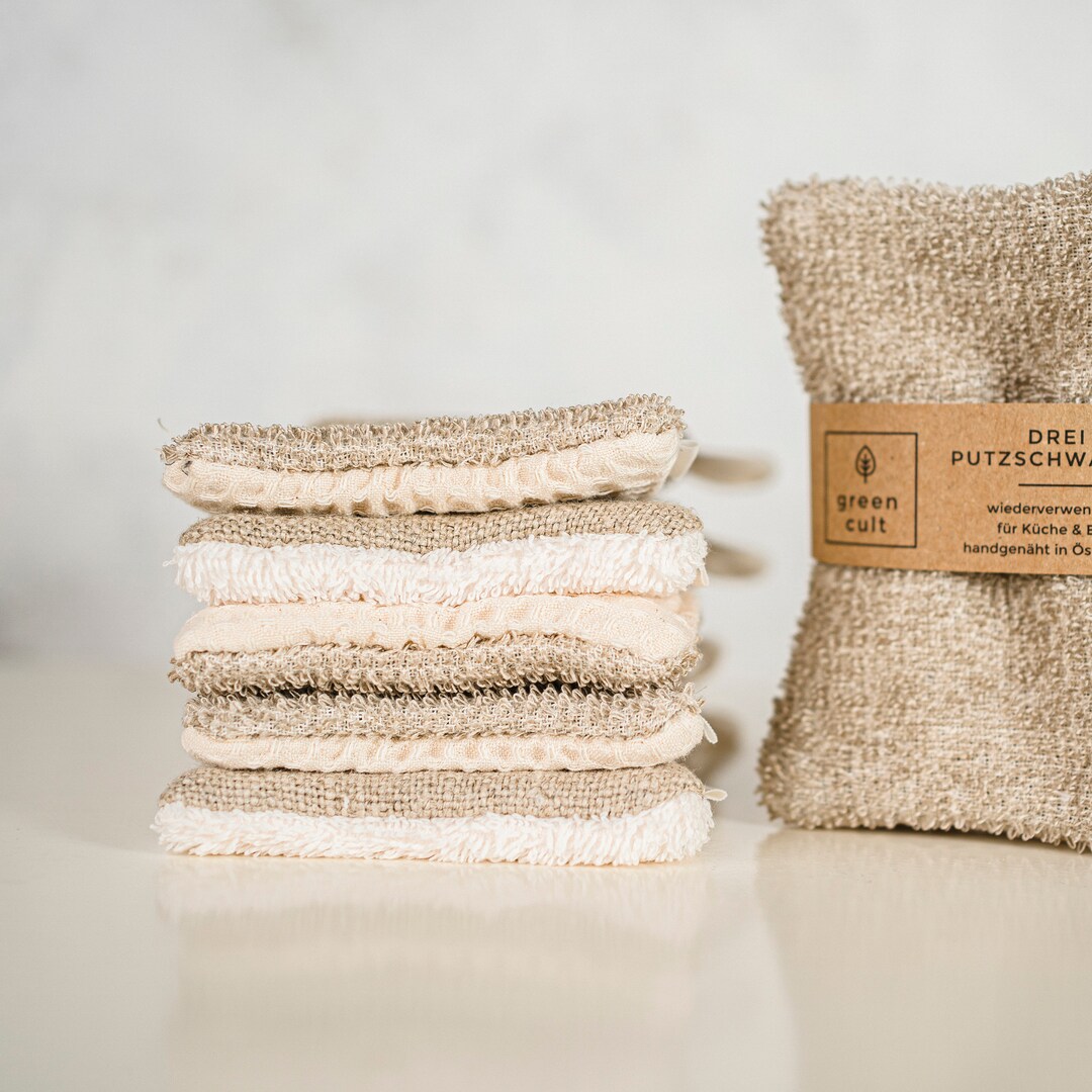 Washable Kitchen and Bathroom Cleaning Sponges Etsy