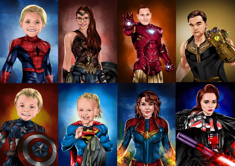 Turn Your Photo Into SUPERHERO on Canva 24x30 Etsy