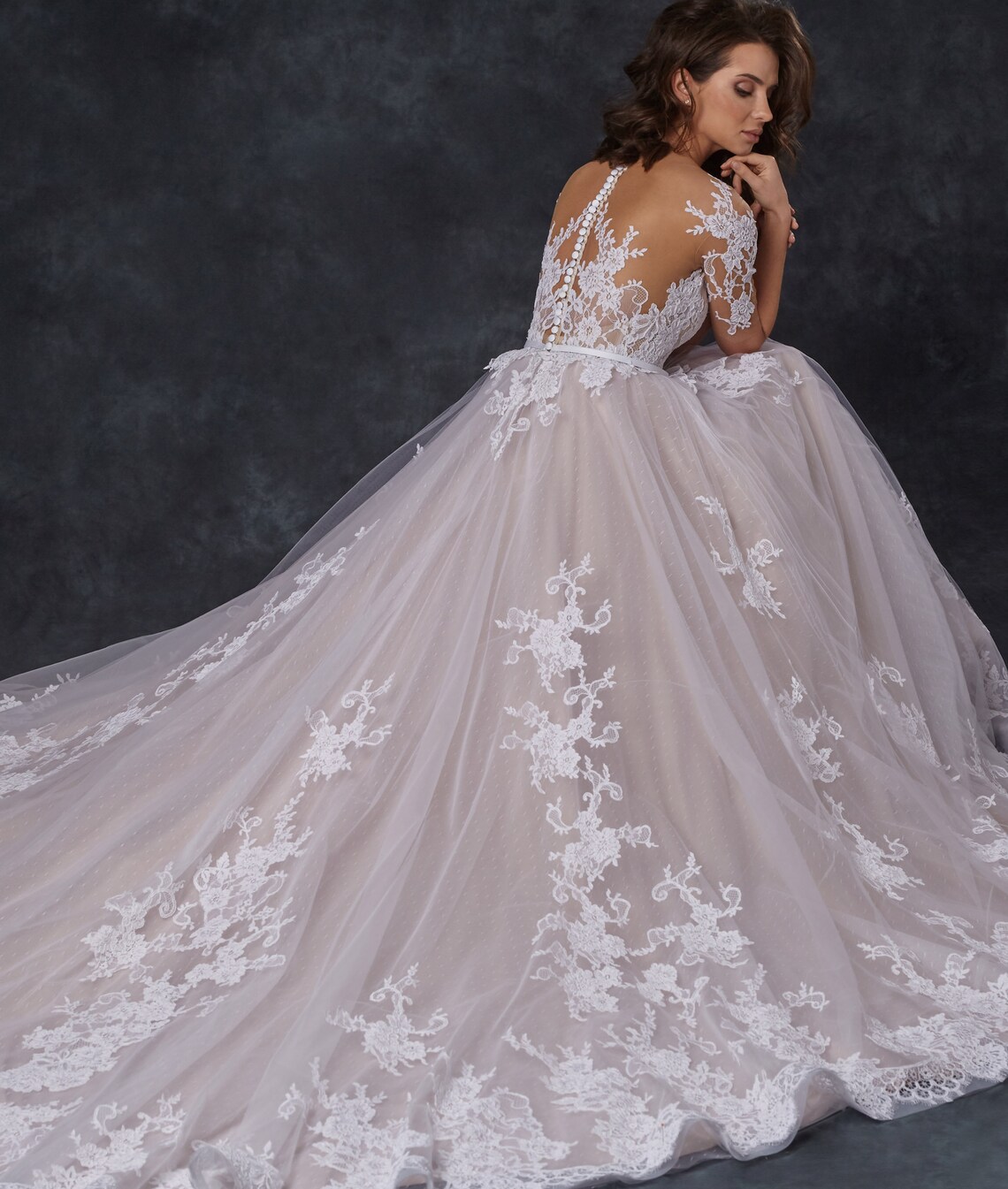 Lace Wedding Dress with Long Sleeve