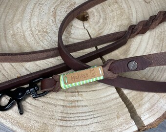 Timeless elegance: handmade brown leather leash with hand loop, leather leash, dog leash, homemade dog leashes