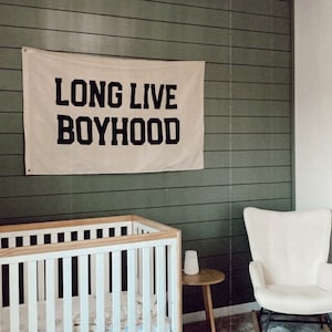 Long Live Boyhood Banner, Long Live Boyhood Flag, Boys Bedroom Decor, Toddler Boy Room Banner, Boy Nursery Decor