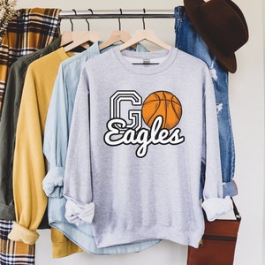 Custom Basketball Sweatshirts, Personalized Basketball Team Crewnecks, Game Day Tee, Custom Sports Shirts, High School Basketball Custom Tee