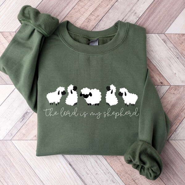 The Lord Is My Shepherd Embroidered Sweatshirt