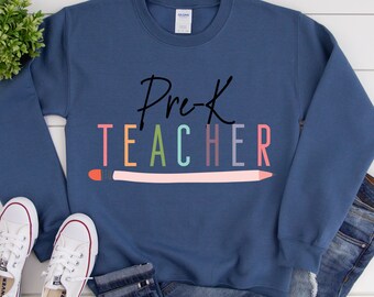 Pre-k Teacher Crew Neck Sweatshirt 