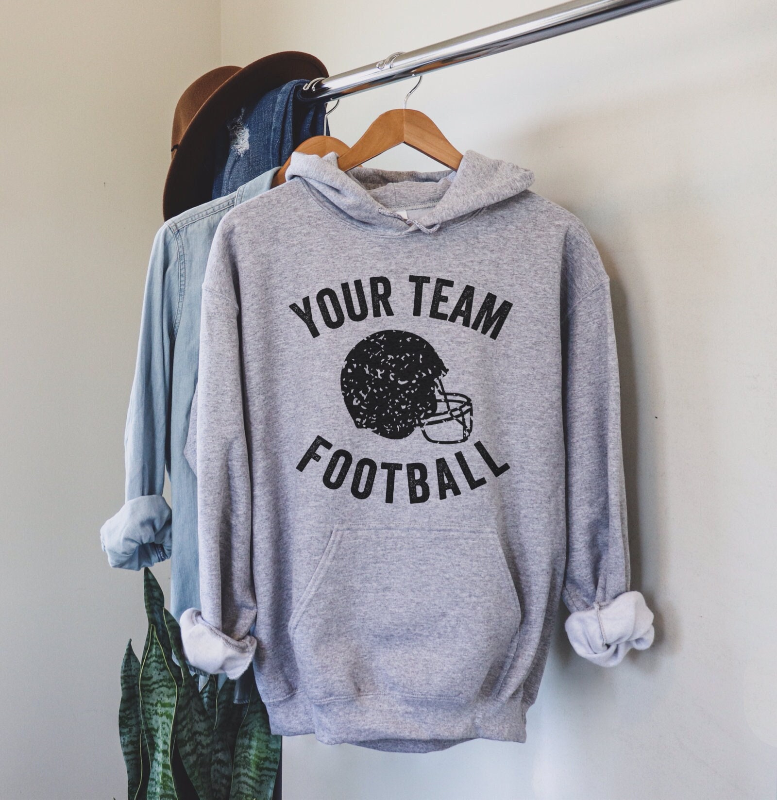 Custom Football Hoodie Personalized Football Name Shirt - Etsy UK