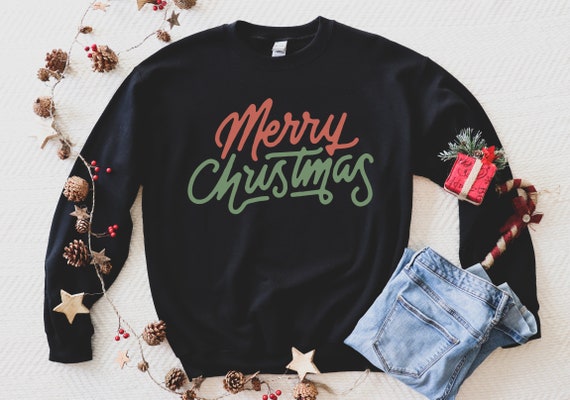 Merry Christmas Sweater Christmas Clearance Christmas - Etsy