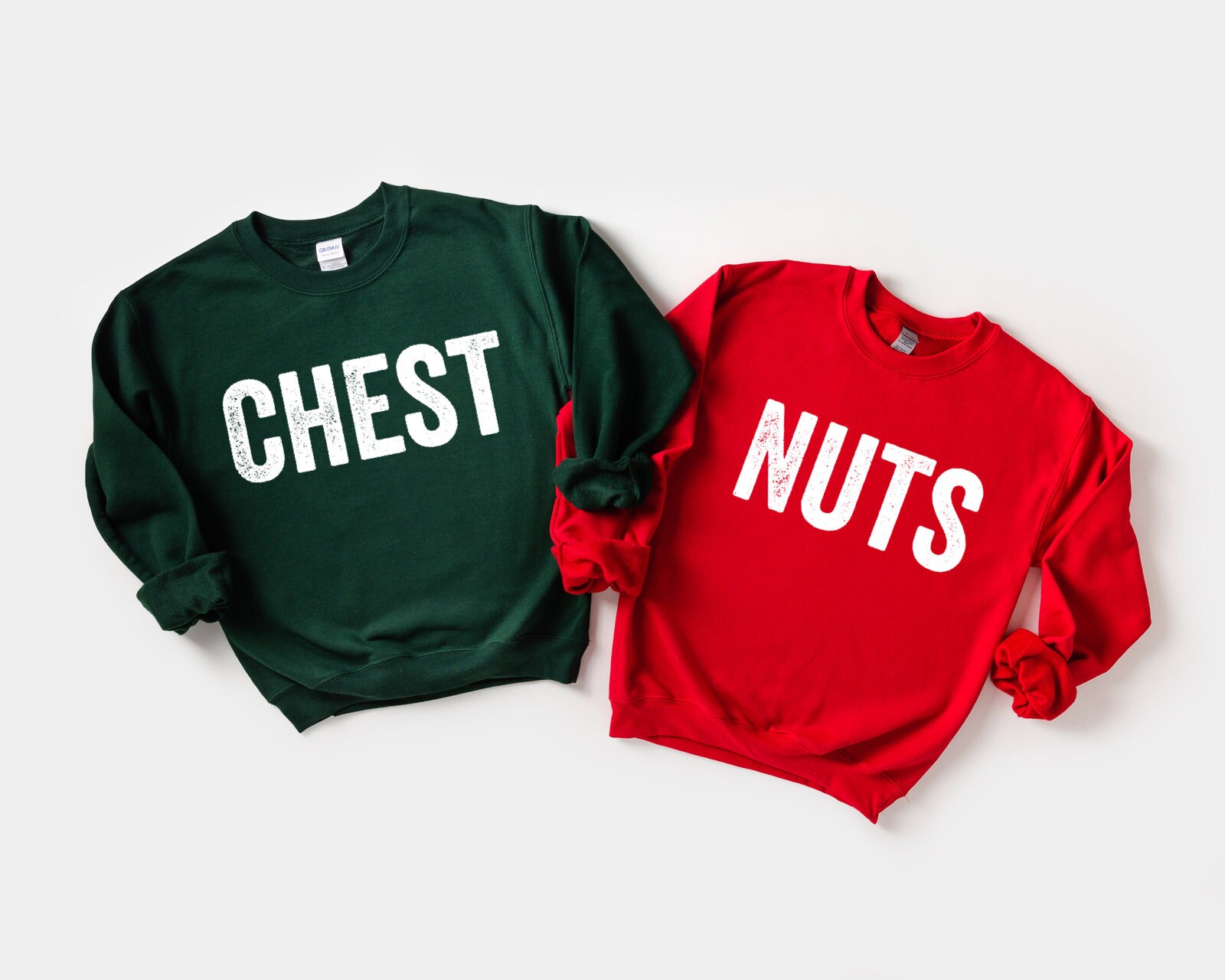 Chest Nuts Matching Christmas Shirts Funny Couples Christmas - Etsy Sweden