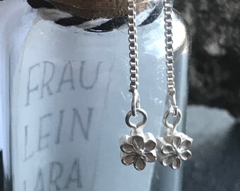 Elegant Earrings (925 Silver) with Flower, Sterling Silver 925, Gift, Mom, Grandma, Girlfriend, Valentine's Day
