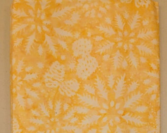 Yellow Flower Batik Fabric