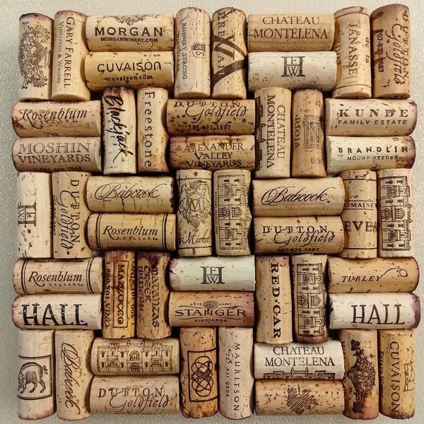 Upcycled Wine Cork Trivets, Coasters, Wreaths & Letters in Store or Made to Order