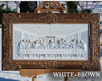 Laatste avondmaal katholiek houtsnijwerk, wanddecoratie, laatste avondmaal kunst aan de muur christelijk kunstwerk, Jezuskunst houtsnijwerk klaar voor verzending
