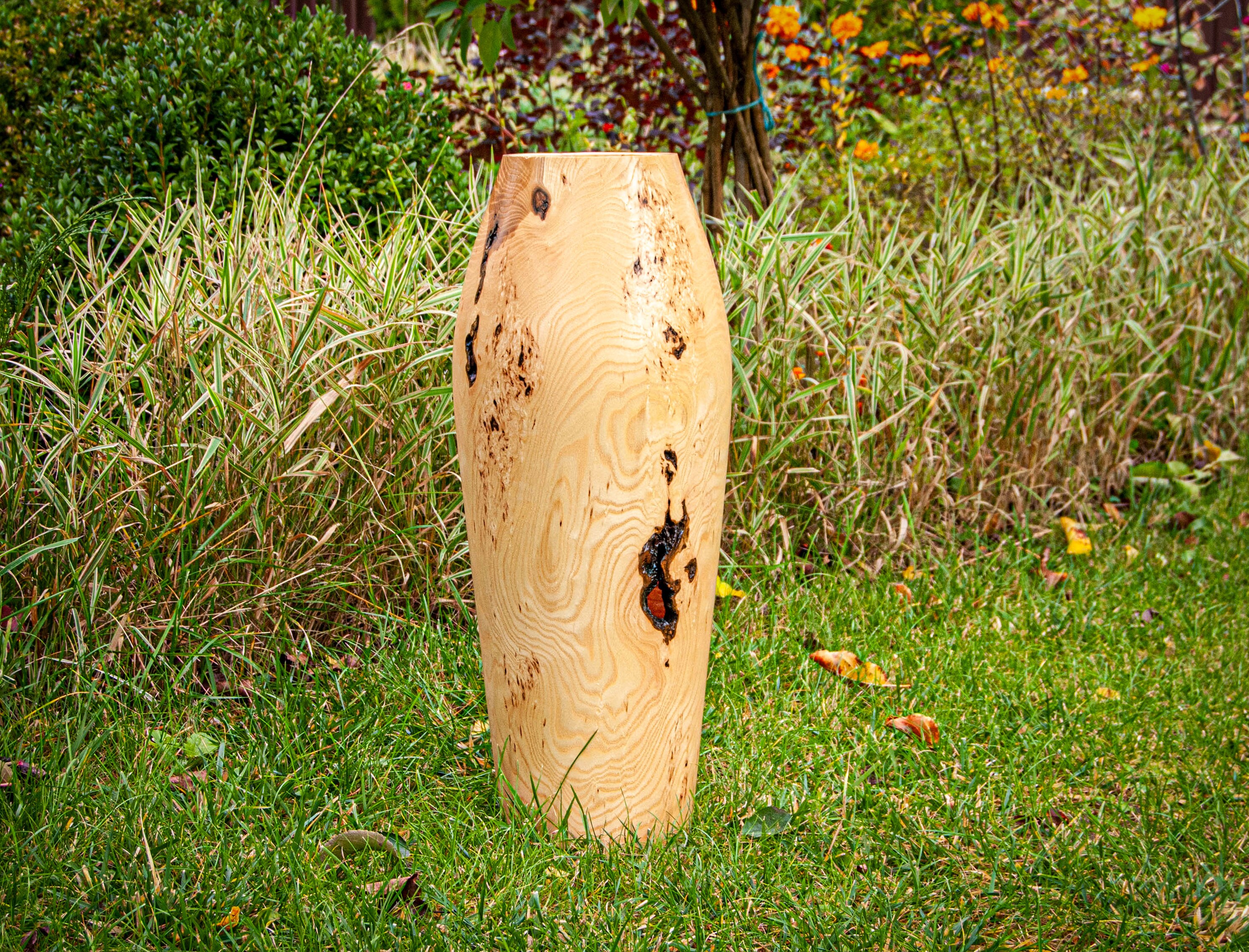 Large Wood Vase for Dried Flowers Height 24.4 In Unique Etsy