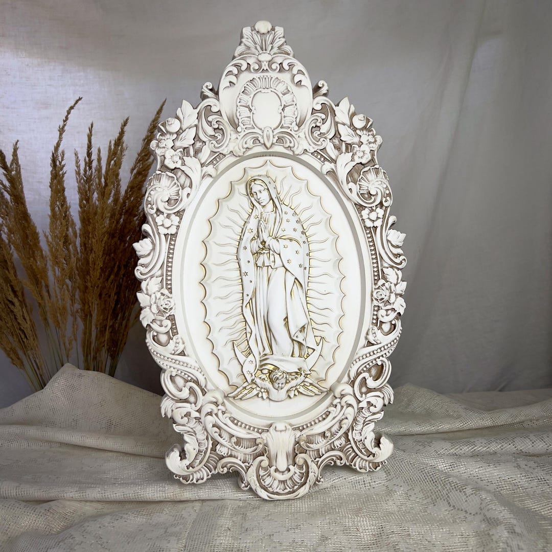 Our Lady of Guadalupe Wood Carving, Catholic Virgin Mary Wall Art, Gift ...