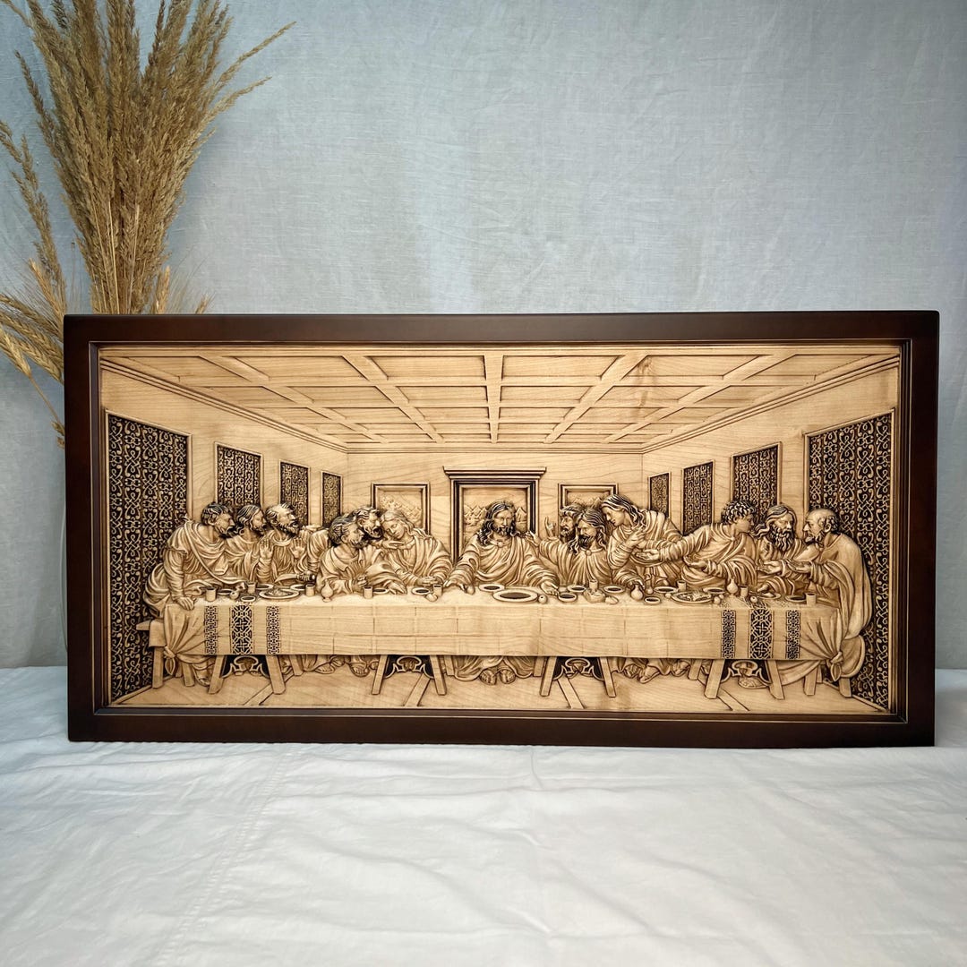 Rustic Last Supper Carved Last Supper Wood Relief Rustic Christian Wall Art Gift - Etsy