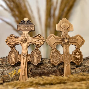 Crucifijo del Perdón Cruz del Perdón Crucifijo de Madera Tallada Hogar religioso y decoración