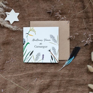 Carte de voeux Camargue, Carte de voeux Provence, Camargue wish card