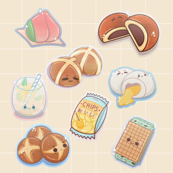 Kawaii Food Laptop Vinyl Stickers