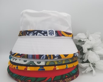 African Print Trim Bucket Hats| sun hat| Women Bucket Hat| Men Bucket Hat| Unisex Bucket Hat| Fisherman Hat