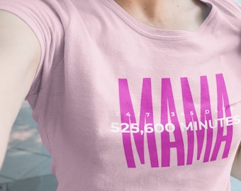 Mama graphic tee, Retro Mom Shirt, Funny Shirt For Mom, Shirt with sayings, Vintage Mom Shirt, Sarcastic Mom Shirt, 525,600 Minute Mom Shirt