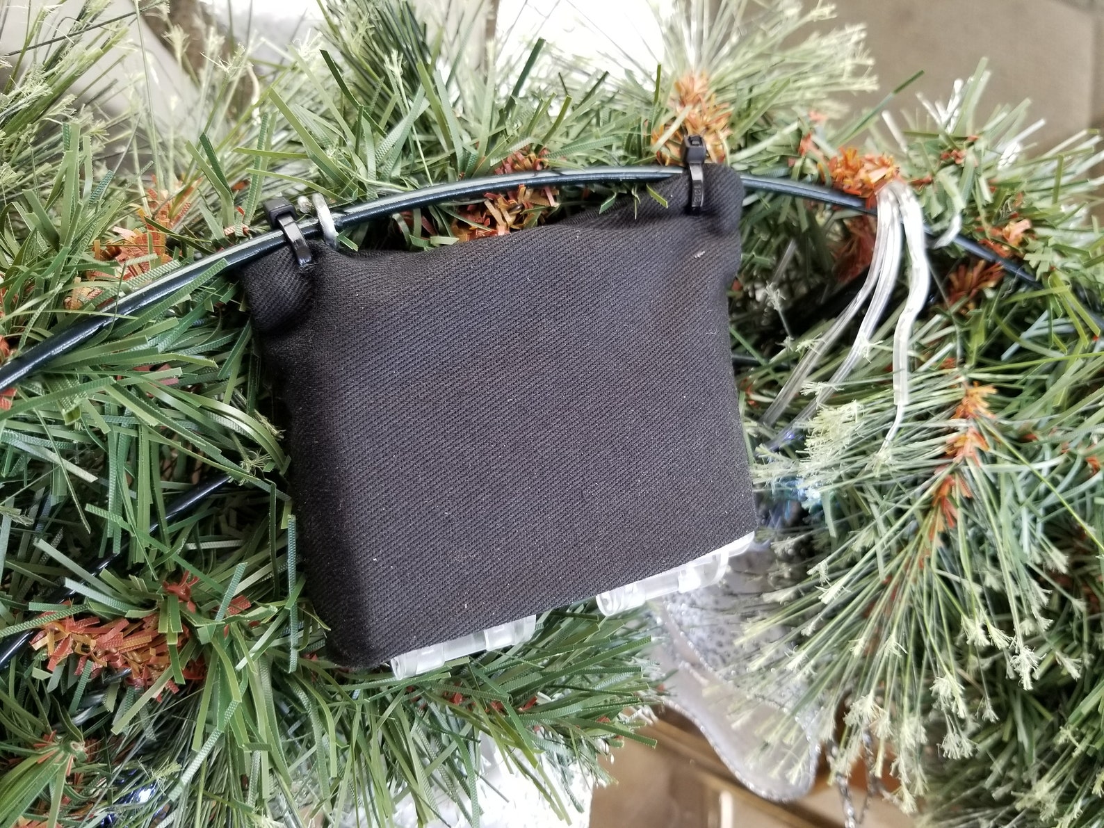 Christmas Wreath With Remote Control Lights Holiday Wreath Etsy