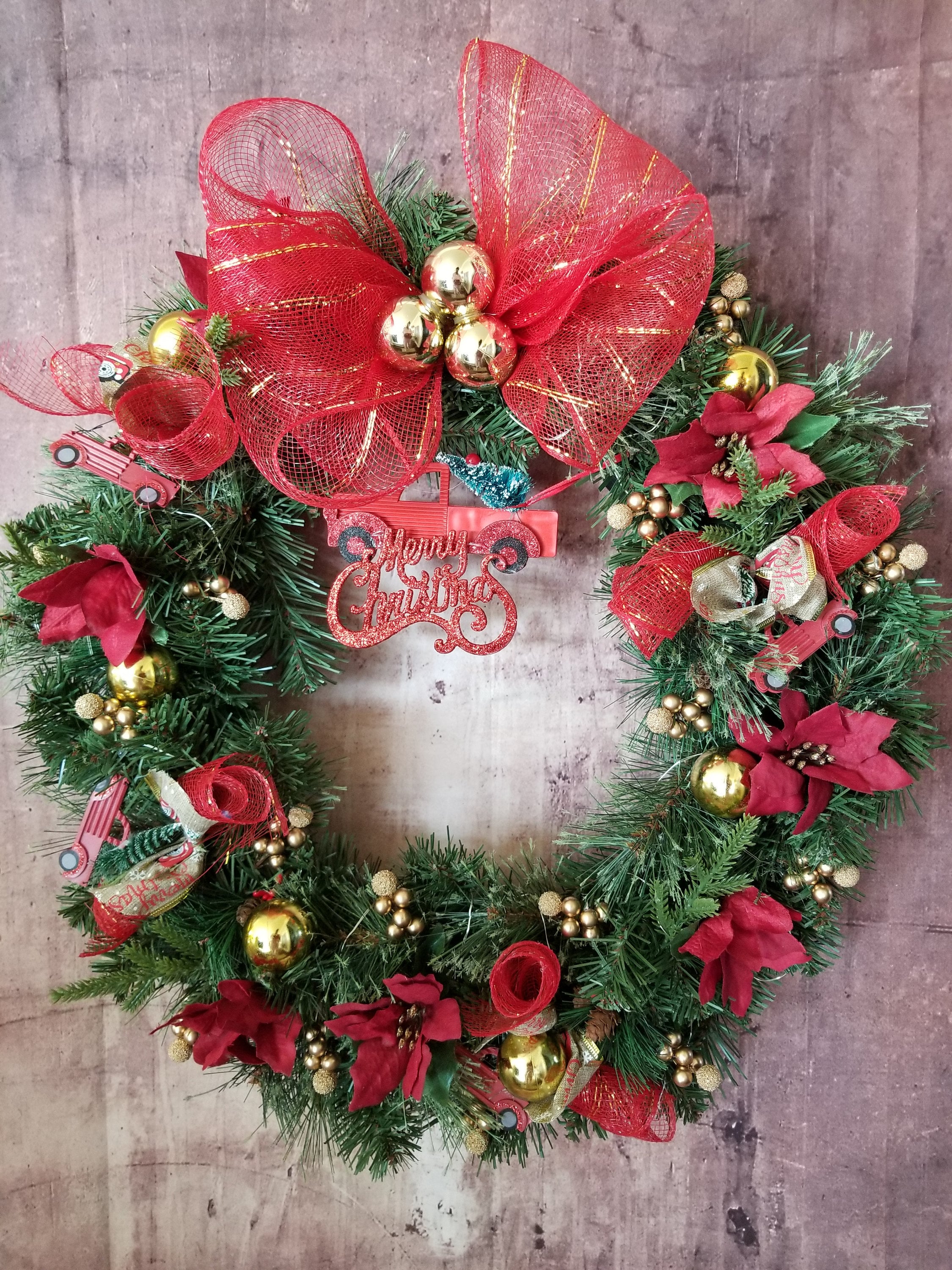 Remote Control Christmas Wreath With Lights Holiday Wreath Etsy