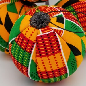 African Christmas Ornaments 4 PC Kente Ornaments Handmade Ornaments for Kwanzaa Year Round Bowl Filler image 2