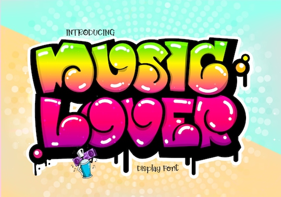 Music Lover フォント: グラフィティ ディスプレイ フォント (OTF、TTF