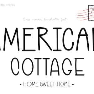 American Cottage Font - Fuente manuscrita, Fuente de escritura a mano, Fuente escolar, Fuente procreate, Fuentes Goodnotes, Fuente para niños, Fuente linda