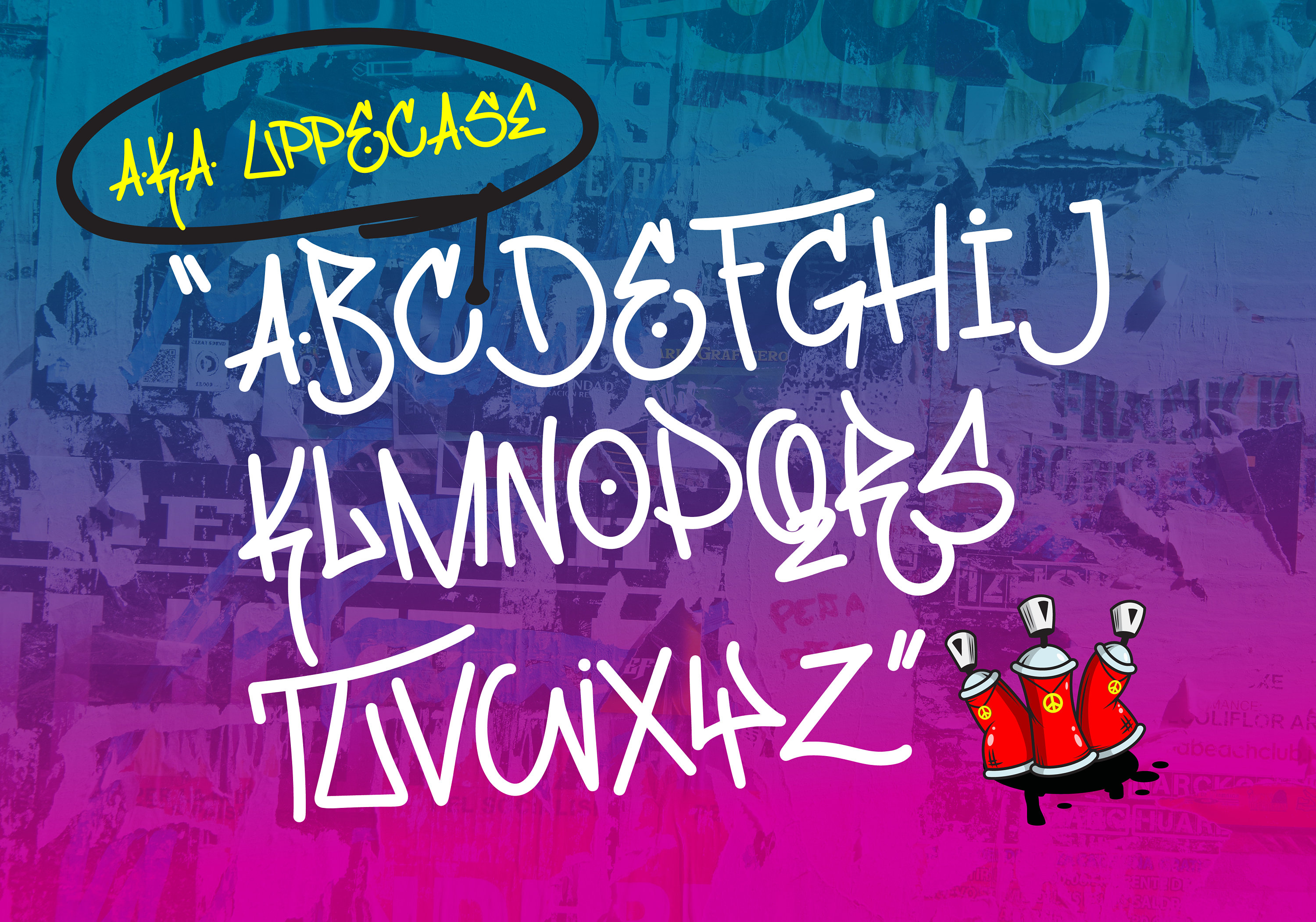 AKA Graffiti Font Street Font Display Font Procreate Font Etsy